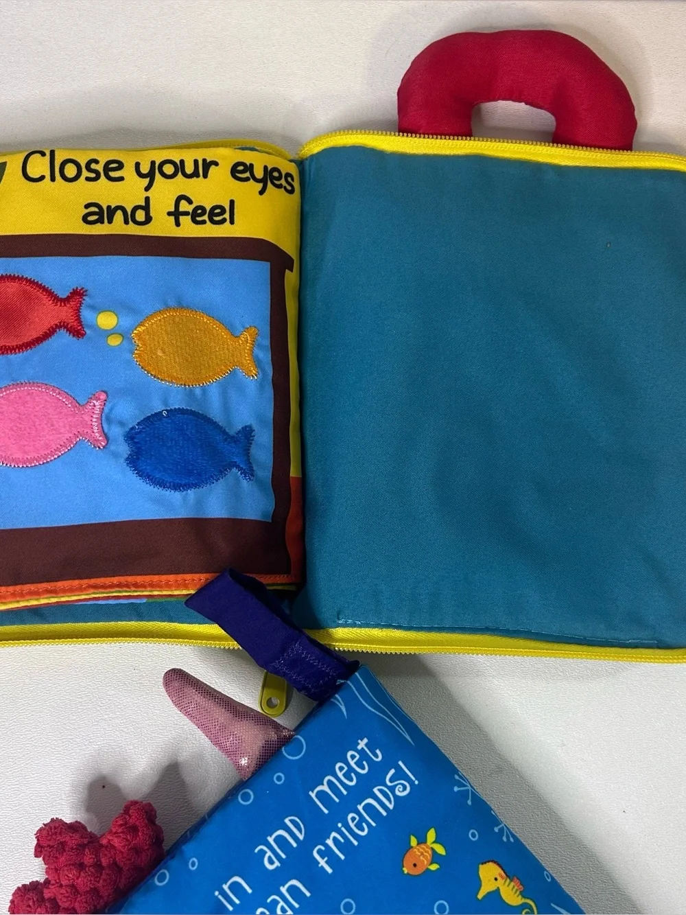Ocean Fun & My Story Book Cloth Baby Books Soft Fabric Development Toys Crinkle